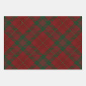 DARK RED & GREEN FERIENWOHNUNG CHRISTMAS KARIERT P GESCHENKPAPIER SET (Vorderseite 2)