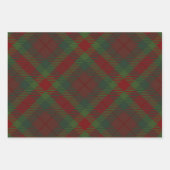 DARK RED & GREEN FERIENWOHNUNG CHRISTMAS KARIERT P GESCHENKPAPIER SET (Vorderseite)