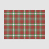 Dark Red Green White Kariert Squares Muster Seidenpapier (Vorderseite)