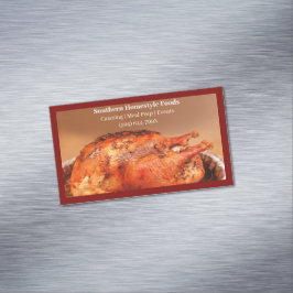 Dark Red Homestyle gekochte Türkei Fertiggerichte Magnetische Visitenkarte