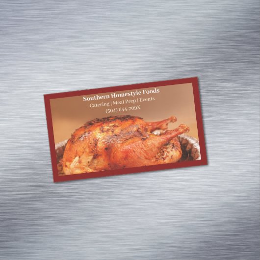 Dark Red Homestyle gekochte Türkei Fertiggerichte Magnetische Visitenkarte (Beispiel)