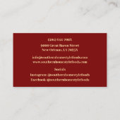 Dark Red Homestyle gekochte Türkei Fertiggerichte Visitenkarte (Rückseite)