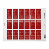 Dark Red Honey Nutrition Facts + Säugling Warning (Vorne)