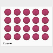 Dark Red Imitats Foil Round Sticker (Blatt)