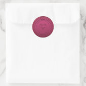 Dark Red Imitats Foil Round Sticker (Tasche)