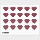 Dark Red Kaleidoscope Pattern Herz-Aufkleber (Blatt)