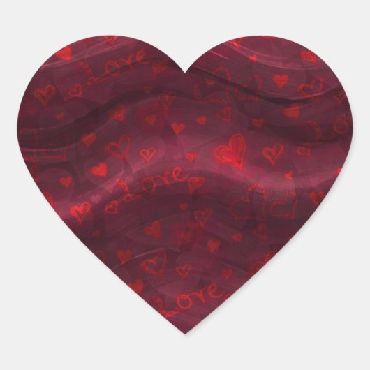 Dark Red Liebe Sticker (Vorderseite)