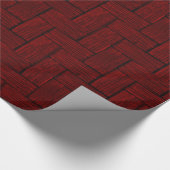 Dark Red Lincoln Logs Geschenkpapier (Ecke)