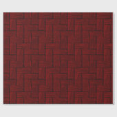 Dark Red Lincoln Logs Geschenkpapier (Flach)