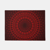 Dark Red Mandala Pattern Fußmatte (Vorderseite)