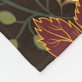Dark red maple leaves floral pattern fleecedecke (Ecke)