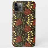 Dark red maple leaves floral pattern iPhone hülle (Rückseite)
