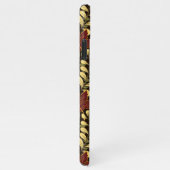 Dark red maple leaves floral pattern iPhone hülle (Rechte Seite)