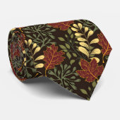 Dark red maple leaves floral pattern krawatte (Gerollt)