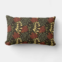Dark red maple leaves floral pattern