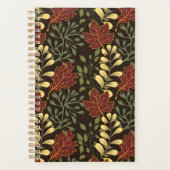 Dark red maple leaves floral pattern planer (Vorderseite)