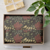 Dark red maple leaves floral pattern seidenpapier (Geschenk)