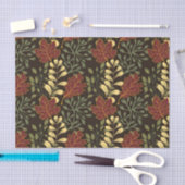 Dark red maple leaves floral pattern seidenpapier (Handwerk)