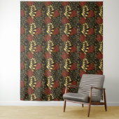 Dark red maple leaves floral pattern wandteppich (Beispiel)