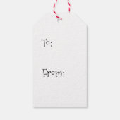 Dark Red Merry Weihnachtsgeschenke Tags Geschenkanhänger (Rückseite)