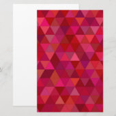 Dark Red Mosaic Briefpapier (Vorne/Hinten)