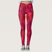 Dark Red Mosaic Leggings (Vorderseite)