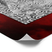 Dark Red Mottles Frame erstellen Ihr eigenes Foto Poster (Ecke)