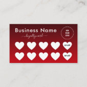 Dark Red Ombre Minimalistisches Add-Logo Social Me Treuekarte (Vorderseite)