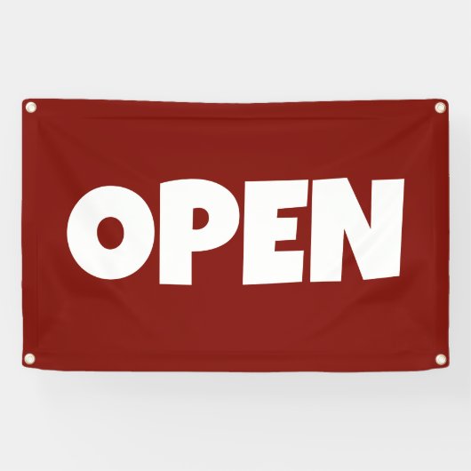 Dark Red OPEN Banner (Horizontal)