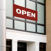 Dark Red OPEN Banner (Äußeres Gebäude)