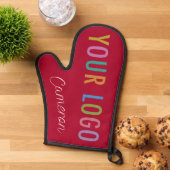 Dark Red Oven Mitt mit Firmenlogo und Firmennamen Ofenhandschuh (Oben unten)
