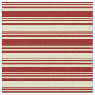 Dark Red & Pale Goldenrod Linienmuster Stoff