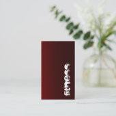 Dark Red Personal Trainer Fitness Business Card Visitenkarte (Stehend Vorderseite)