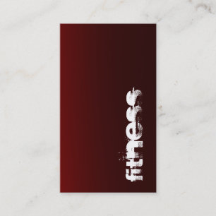 Dark Red Personal Trainer Fitness Business Card Visitenkarte
