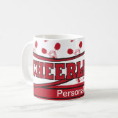 Dark Red Personalize Cheerleader Kaffeetasse (Vorderseite Links)
