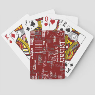 Dark Red Playing Cards mit Namen erstellen Spielkarten