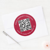 Dark Red QR Code Aufkleber Benutzerdefinierter Fir (Umschlag)
