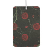 Dark Red Roses Thorns Gothic Pattern Autolufterfrischer (Vorderseite)