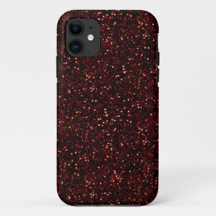 Dark Red Ruby Glitzer iPhone 11 Hülle