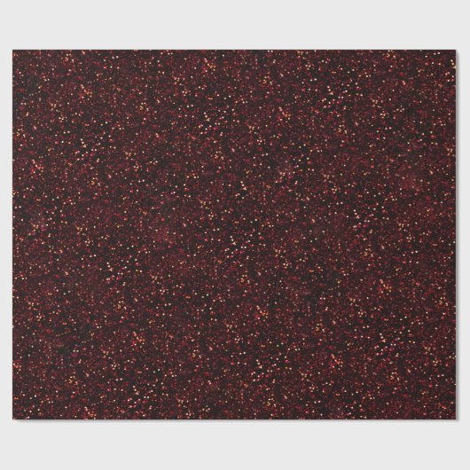 Dark Red Ruby Glitzer Geschenkpapier (Flach)