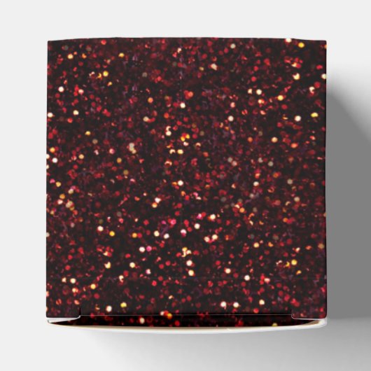 Dark Red Ruby Glitzer Geschenkschachtel (Oben)