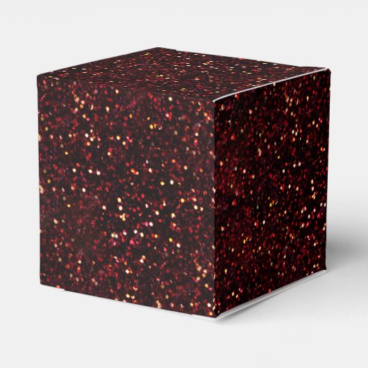 Dark Red Ruby Glitzer Geschenkschachtel (Rückseite)