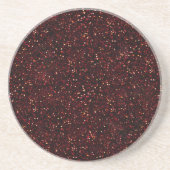 Dark Red Ruby Glitzer Sandstein Untersetzer (Vorne)