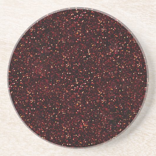 Dark Red Ruby Glitzer Sandstein Untersetzer (Vorne)