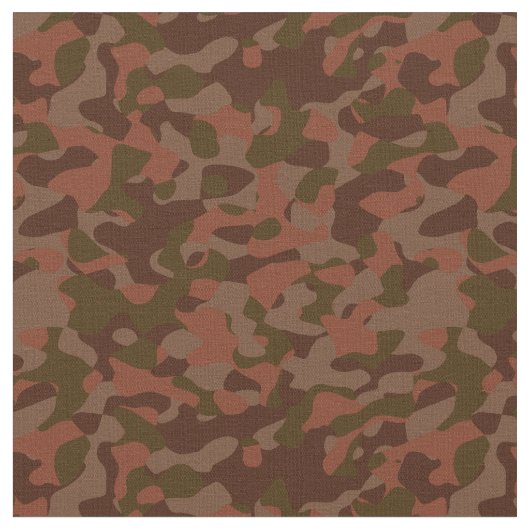 Dark red, Salmon and Olive camo abstract Stoff (Nahaufnahme)