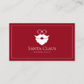 Dark Red Santa Claus Logo North Pole Custom Visitenkarte (Vorderseite)
