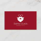 Dark Red Santa Claus Logo North Pole Minimalist Visitenkarte (Vorderseite)