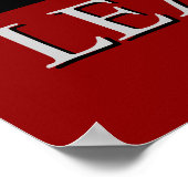 Dark Red Sepia Brown Leadership Poster (Ecke)