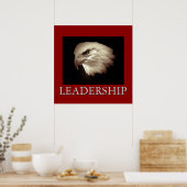Dark Red Sepia Brown Leadership Poster (Küche)