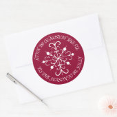 Dark Red Snowflake Stickers (Umschlag)